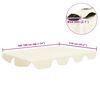vidaXL غطاء مظلة أرجوحة حديقة بديل كريمي 188/168x145/110 سم