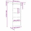vidaXL باب منزلق بني 80 × 208 سم solid pine wood