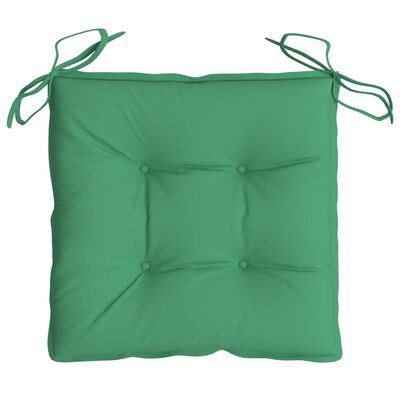 vidaXL وسائد كرسي 4 ق أخضر 50×50×7 سم قماش