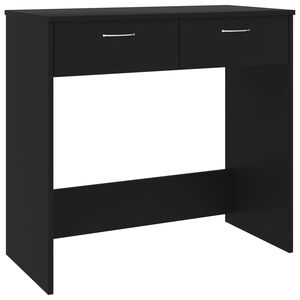 vidaXL مكتب أسود 80&times;40&times;75 سم خشب حبيبي