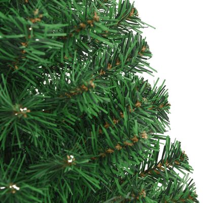 vidaXL شجرة كريسماس صناعية ذات أغصان كثيفة أخضر 120 سم PVC