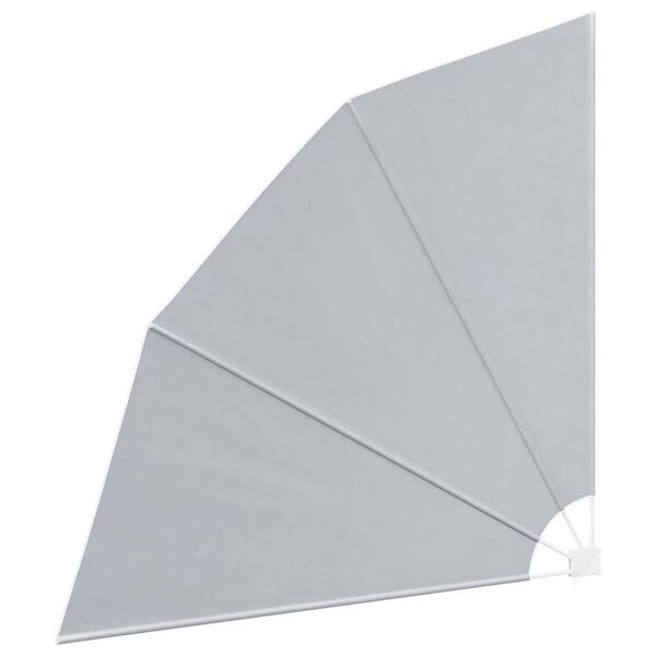 vidaXL مظلة شرفة جانبية قابلة للطي رمادي 210&times;210 سم