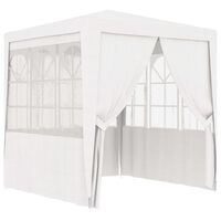 vidaXL خيمة حفلات احترافية بجدران جانبية 2×2 م أبيض 90 جم/م²