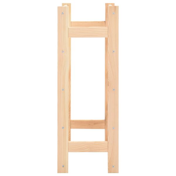 vidaXL حامل نبيذ متسع لـ 20 قارورة خشب صنوبر صلب