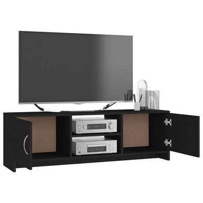 vidaXL خزانة تلفزيون أسود 120×30×37.5 سم خشب مضغوط