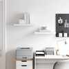 vidaXL رفوف جدارية عائمة، قطعتان، لون أبيض، 50&times;23&times;3.8 سم، مصنوعة من خشب MDF