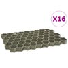 vidaXL شبكات عشب 16 قطعة لون أخضر 60&times;40&times;3 سم بلاستيك