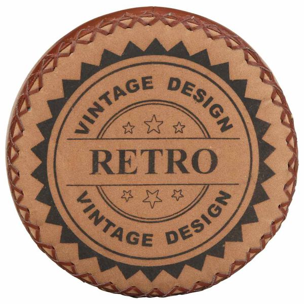 vidaXL كراسي بار 4 ق جلد طبيعي