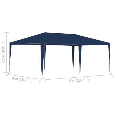 vidaXL خيمة حفلات 4×6 م أزرق