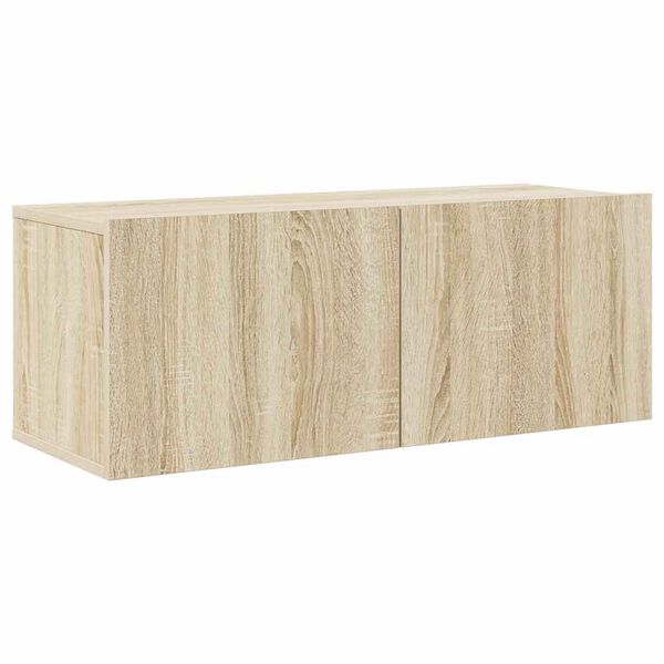 vidaXL عدد 8 قطع طقم خزانة تلفزيون خشب صناعي سونوما أوك