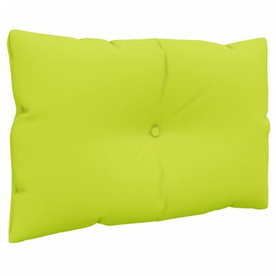 vidaXL وسائد أريكة باليت 2 قطع قماش أخضر ساطع
