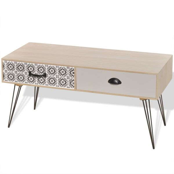 vidaXL طاولة تلفزيون جانبية 100&times;40&times;35 سم بني