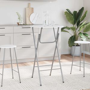 vidaXL طاولات بار 4 ق مع سطح طاولة MDF أبيض