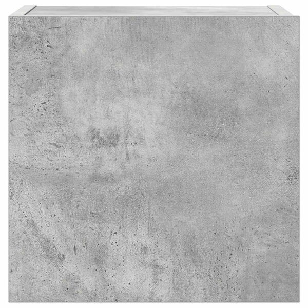 vidaXL عدد 8 قطع طقم خزانة تلفزيون خشب صناعي رمادي إسمنتي