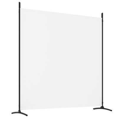 vidaXL مقسم غرفة 4-ألواح أبيض 698×180 سم قماش