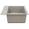 vidaXL حوض مطبخ جرانيت حوض فردي رمادي