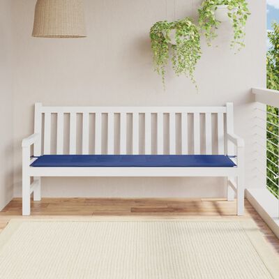 vidaXL وسادة مقعد حديقة أزرق ملكي 180×50×3 سم قماش