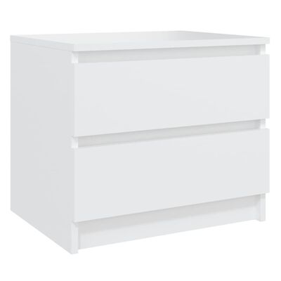 vidaXL خزانة سرير أبيض 50×39×43.5 سم خشب صناعي