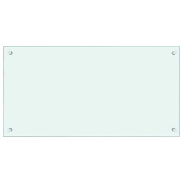 vidaXL لوح باكسبلاش شفاف للمطبخ 80×40 سم زجاج مقسى