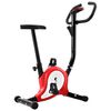 vidaXL دراجة تمارين رياضية مع حزام مقاومة أحمر vidaXL
