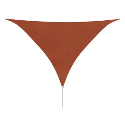 vidaXL مظلة شراعية قماش أكسفورد مثلثة الشكل 3.6×3.6×3.6 سم قرميدي