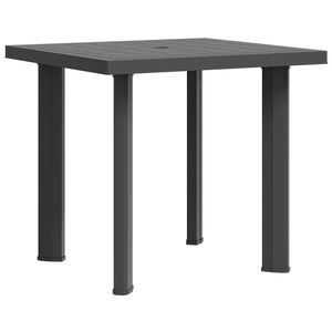 vidaXL طاولة حديقة أنثراسيت 80&times;75&times;72 سم بلاستيك
