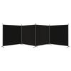 vidaXL مقسم غرفة 4-ألواح أسود 698×180 سم قماش