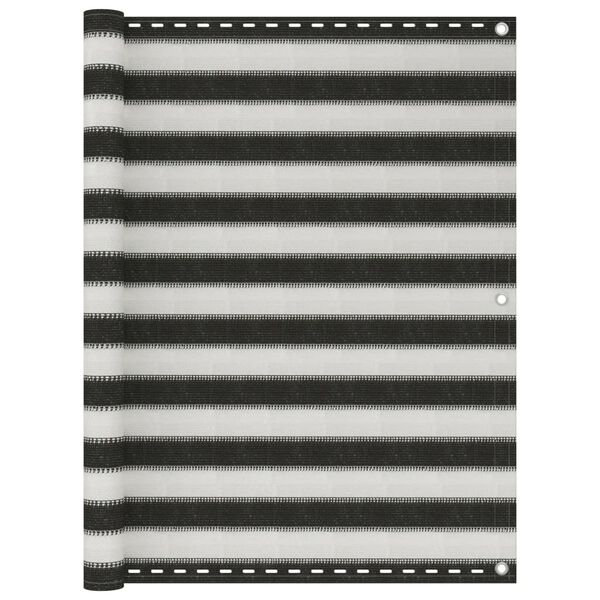 vidaXL حاجز شرفة HDPE مقاس 120×300 سم أنتراسيت وأبيض