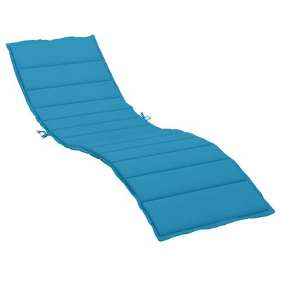 vidaXL وسادة كرسي تشمس أزرق 200×60×3 سم قماش