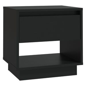 vidaXL خزانة جانب السرير أسود 45&times;34&times;44 سم خشب صناعي