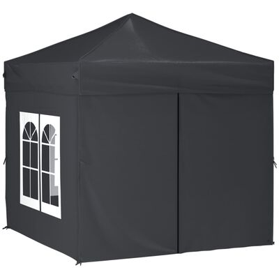 vidaXL خيمة حفلات قابلة للطي مع جدران جانبية أنثراسيت 2x2 م