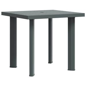 vidaXL طاولة حديقة أخضر 80&times;75&times;72 سم بلاستيك