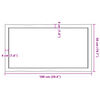 vidaXL سطح طاولة لون بني فاتح 100*50*(2-4) سم خشب صلب معالج وحواف خام