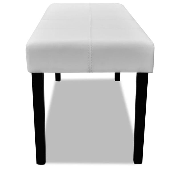 vidaXL بنش جلد صناعي أبيض عالي الجودة