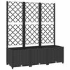 vidaXL حديقة أسود 120 x 40 x 136 cm