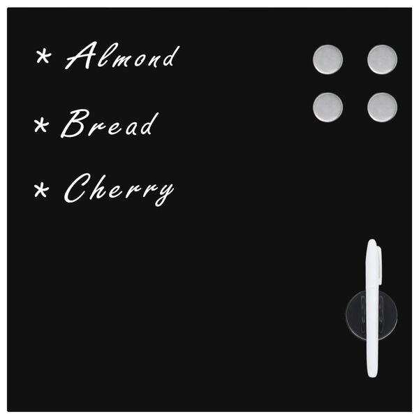 vidaXL سبورة جدارية مغناطيسية زجاج 60×60 سم