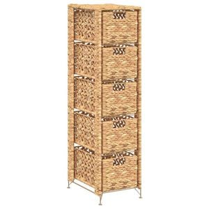 vidaXL وحدة تخزين مع 6 سلال 25.5&times;37&times;100 سم ورد النيل