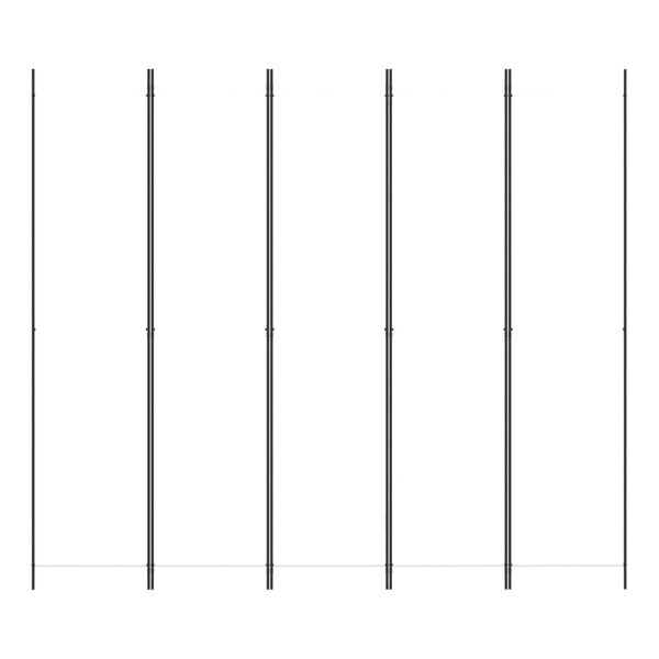vidaXL مقسم غرفة 5-ألواح أبيض 250×220 سم قماش