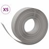 vidaXL سياجات حديقة 5 قطع لون رمادي 10 م 15 سم بولي إيثيلين