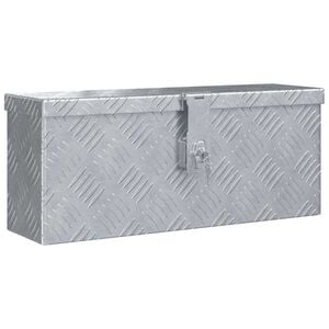 vidaXL صندوق ألومنيوم 48.5&times;14&times;20 سم فضي
