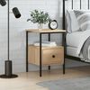 vidaXL Bedside Cabinet Sonoma Oak 34x36x50 cm Engineered Wood - Untranslated