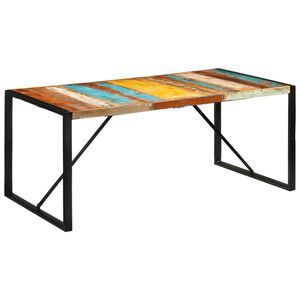vidaXL طاولة طعام 175&times;90&times;76 سم خشب صلب مستصلح