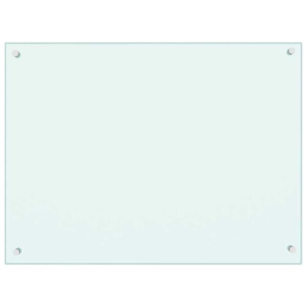 vidaXL لوح باكسبلاش شفاف للمطبخ 80&times;60 سم زجاج مقسى