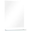 vidaXL مرآة حائط مع رف 50×60 سم زجاج مقسّى