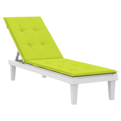 vidaXL وسادة كرسي شاطئ أخضر ساطع (75 + 105)3x50x سم