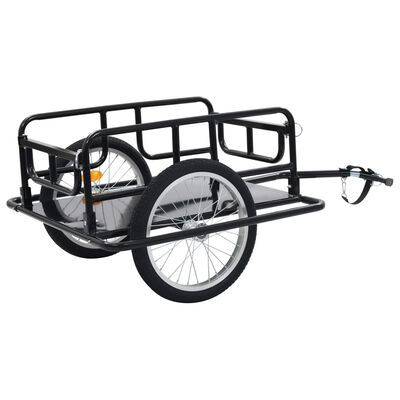 vidaXL عربة دراجة 130×73×48.5 سم فولاذ أسود