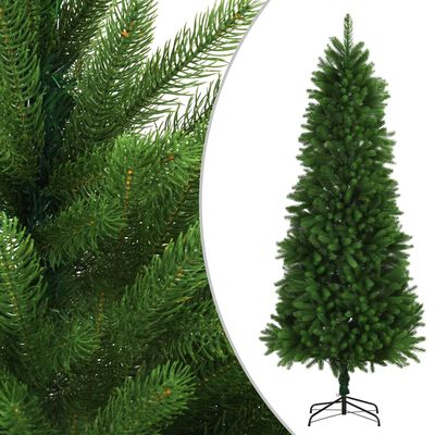 vidaXL شجرة عيد ميلاد صناعية أوراق إبرية شبه حقيقية 240 سم أخضر