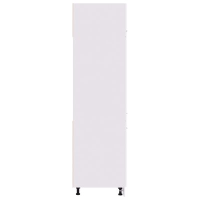 vidaXL خزانة ثلاجة أبيض 60×57×207 سم خشب حبيبي