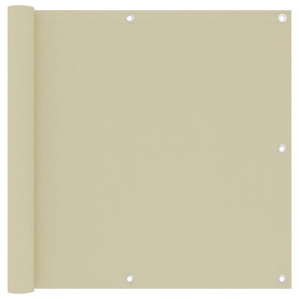 vidaXL ساتر شرفة كريمي 90×300 سم قماش أكسفورد