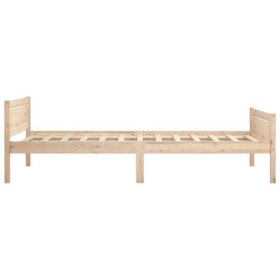 vidaXL إطار سرير خشب صنوبر صلب 100×200 سم